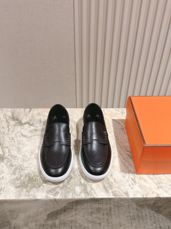 Туфли слипоны кожаные