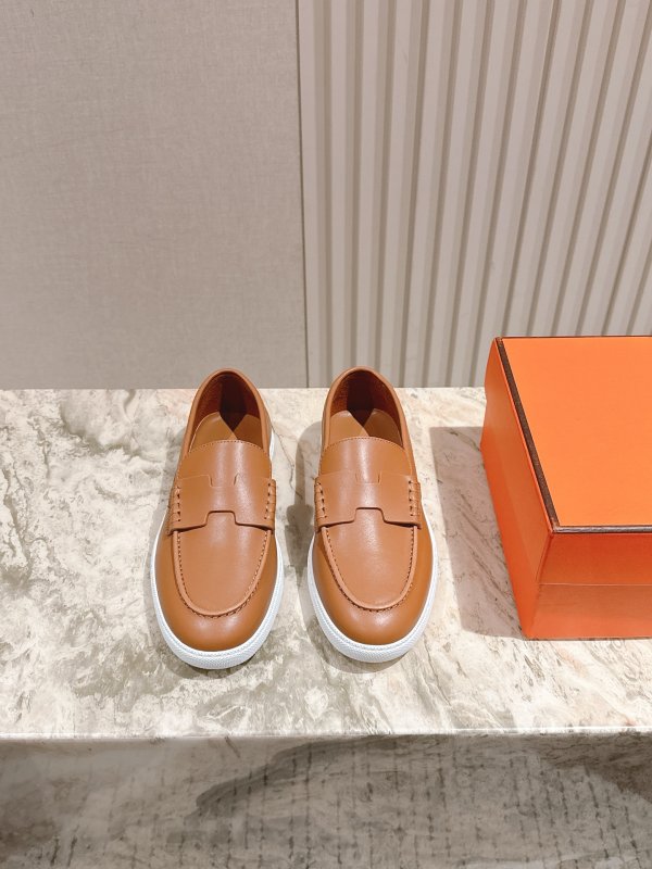 Туфли слипоны кожаные