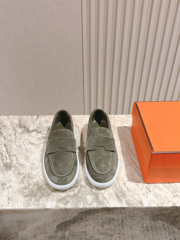 Туфли слипоны кожаные