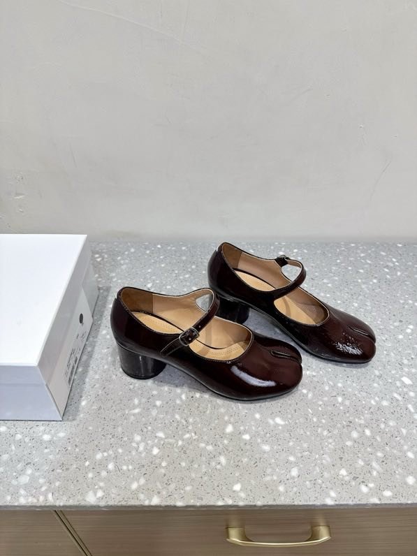 Shoes Tabi leather from bifurcated the toe фото 3