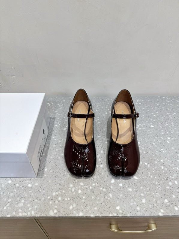 Shoes Tabi leather from bifurcated the toe фото 5