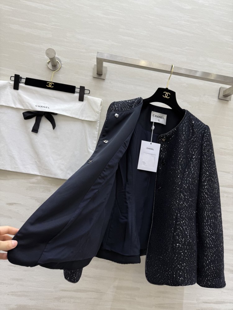 Твидовый пиджак с пайетками женский фото 4