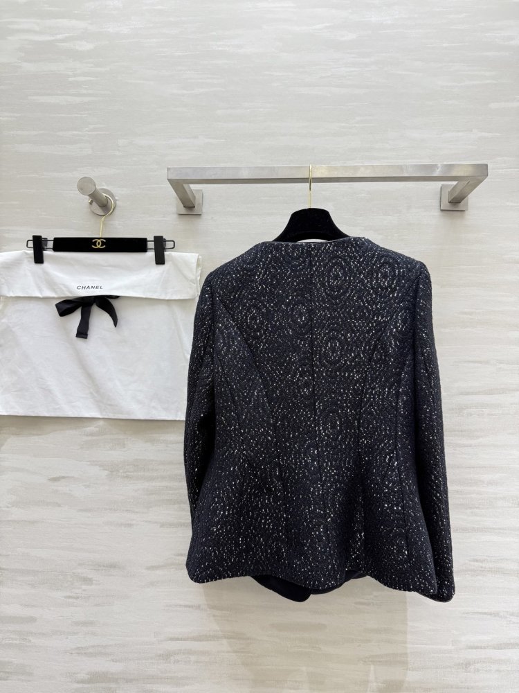 Твидовый пиджак с пайетками женский фото 7