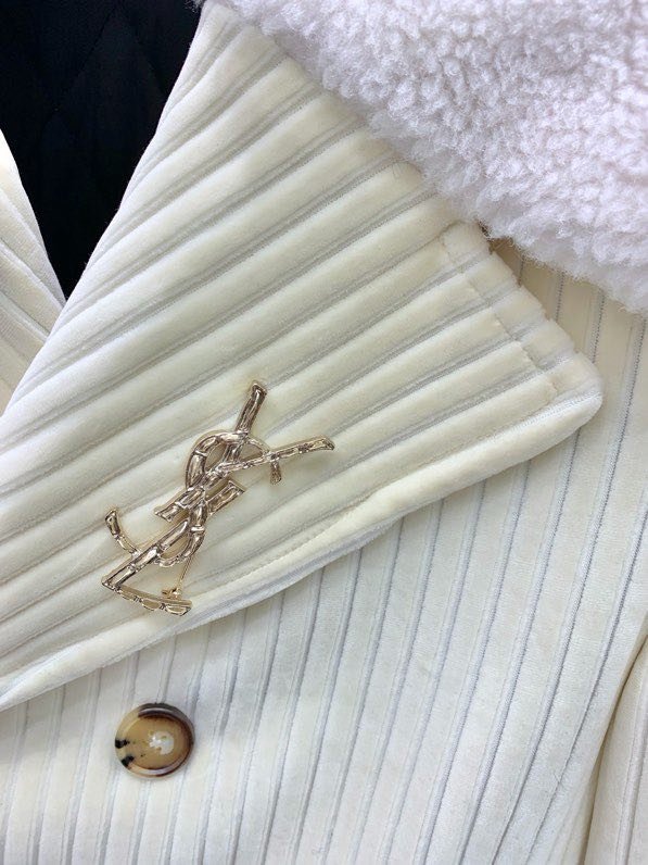 Вельветовое coat from fur collar фото 4