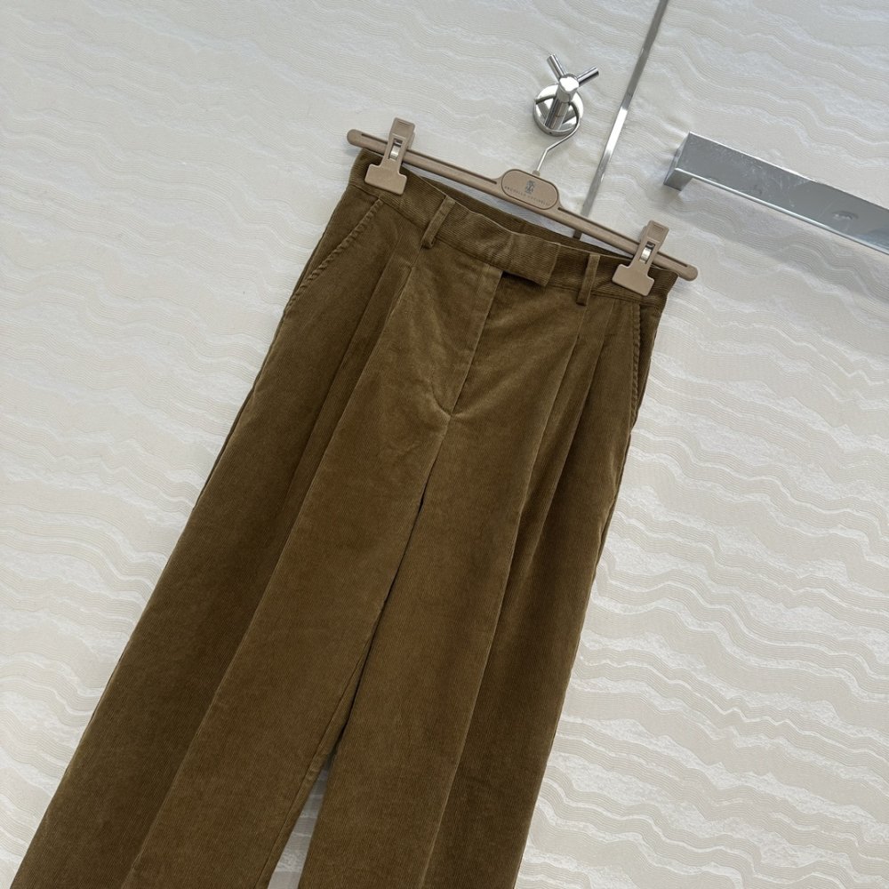 Вельветові брюки прямого крою фото 2