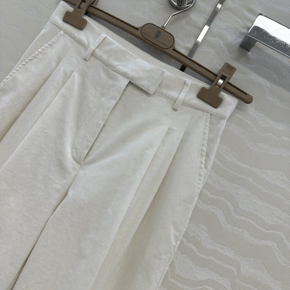 Вельветові брюки прямого крою фото 3