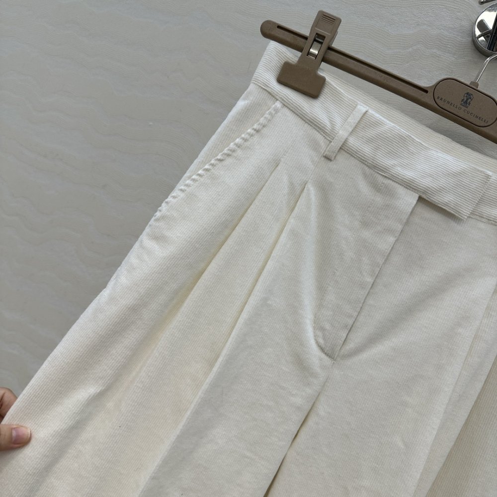 Вельветові брюки прямого крою фото 4