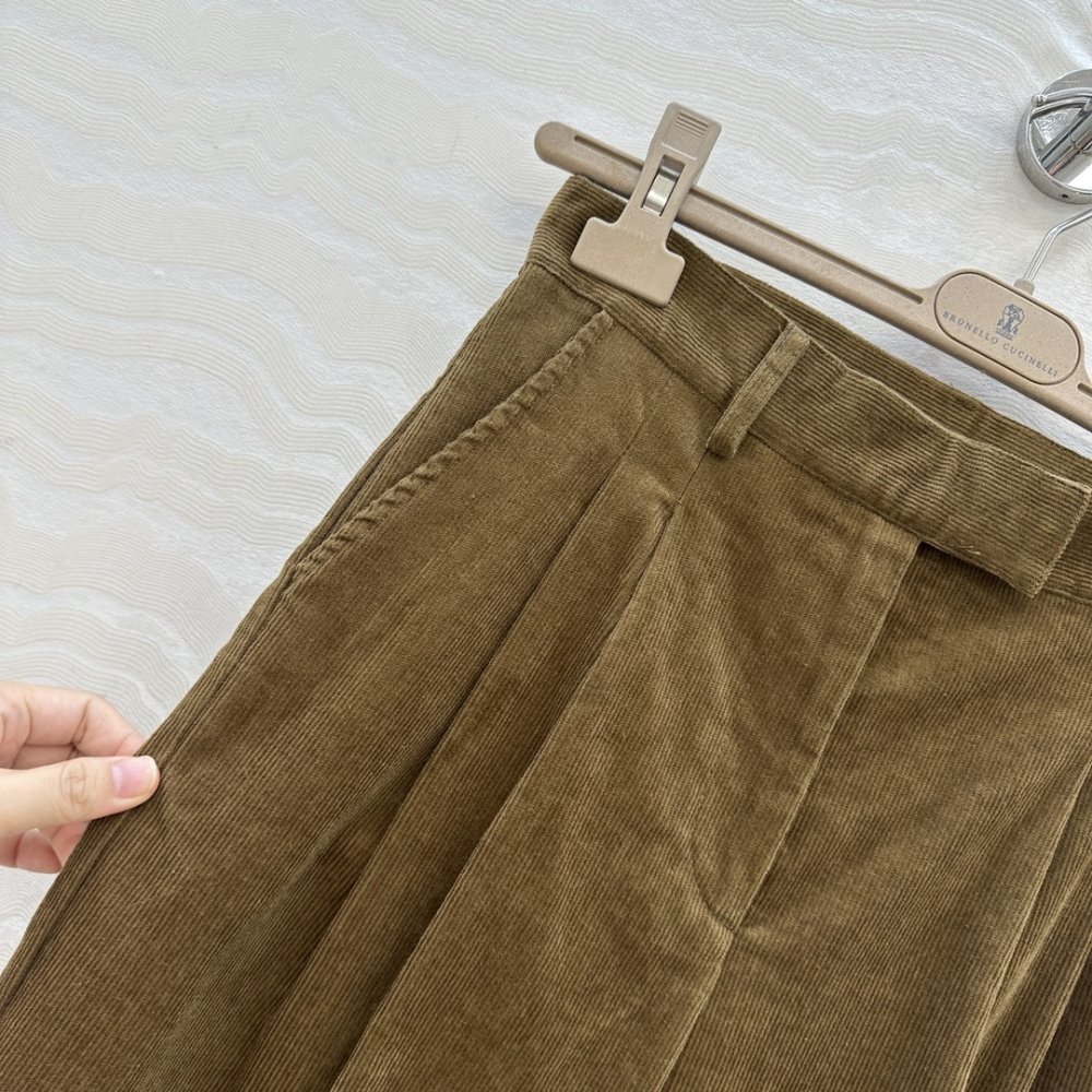 Вельветові брюки прямого крою фото 4