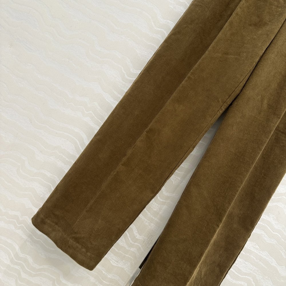 Вельветові брюки прямого крою фото 7