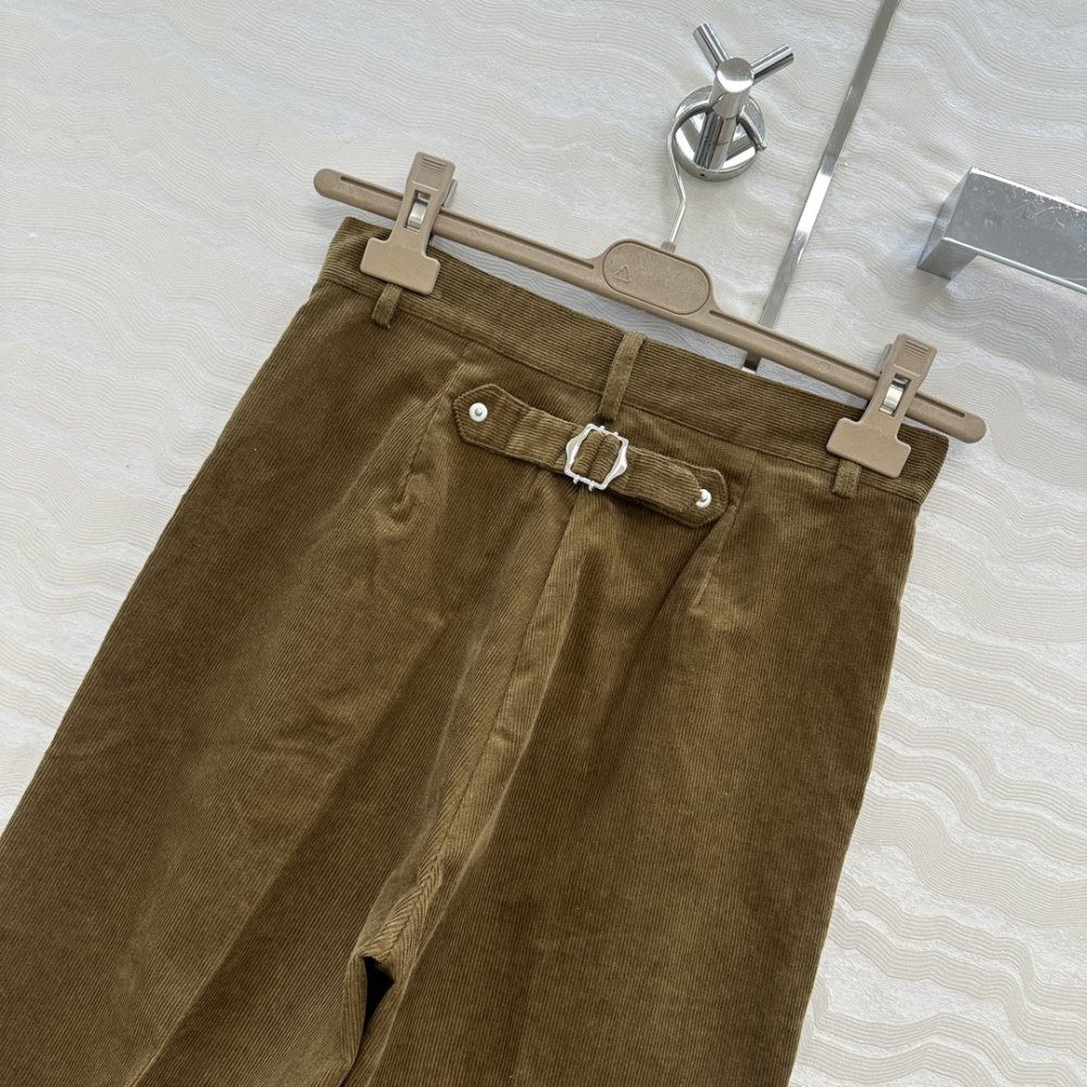 Вельветові брюки прямого крою фото 9