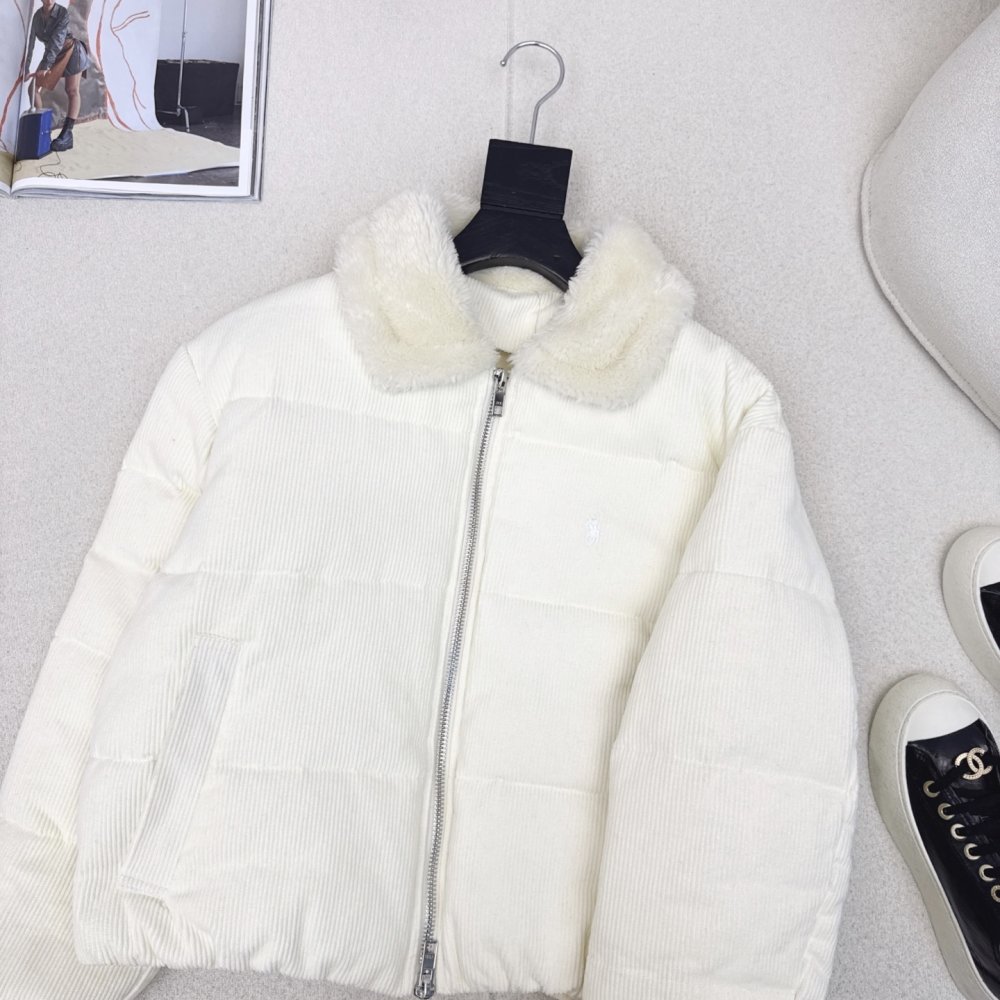 Вельветовый пуховик женский фото 2