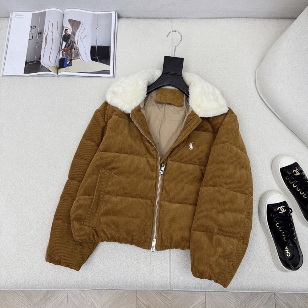 Вельветовый пуховик женский фото 4