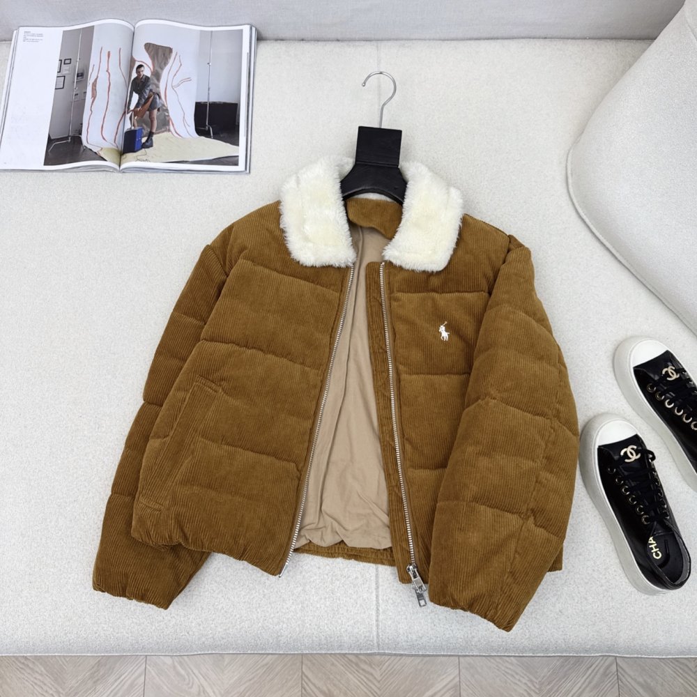 Вельветовый пуховик женский фото 6