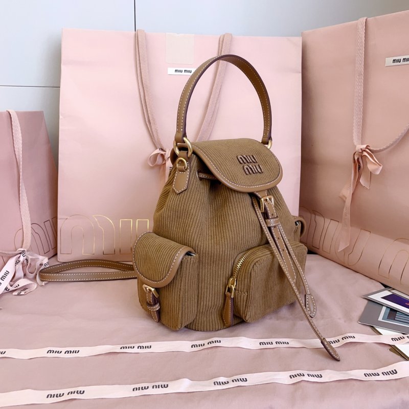 Вельветовый рюкзак женский 22 см фото 2