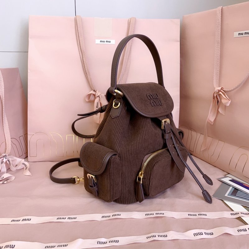 Вельветовый рюкзак женский 22 см фото 2