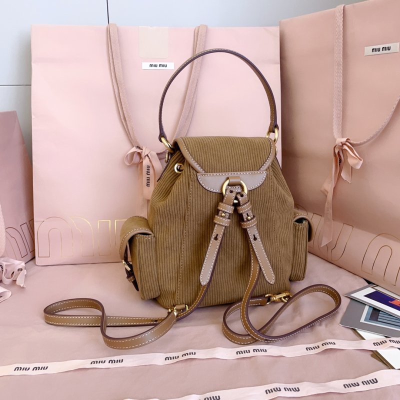 Вельветовый рюкзак женский 22 см фото 3