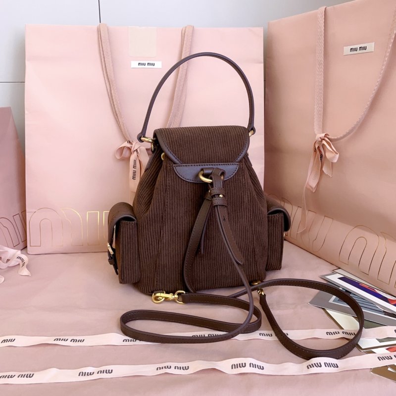 Вельветовый рюкзак женский 22 см фото 3