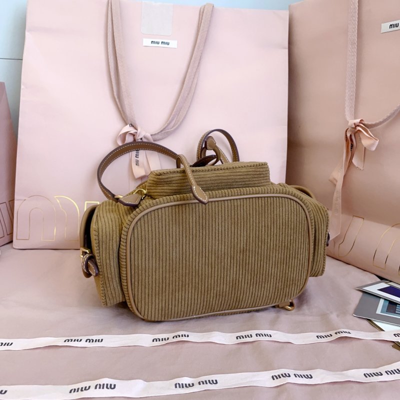 Вельветовый рюкзак женский 22 см фото 4