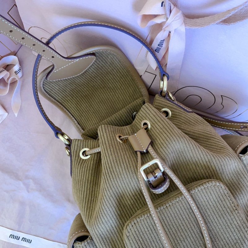 Вельветовый рюкзак женский 22 см фото 8