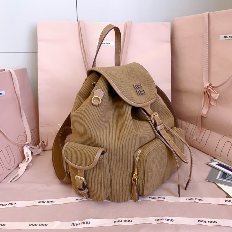 Вельветовый рюкзак женский 29 см фото 2