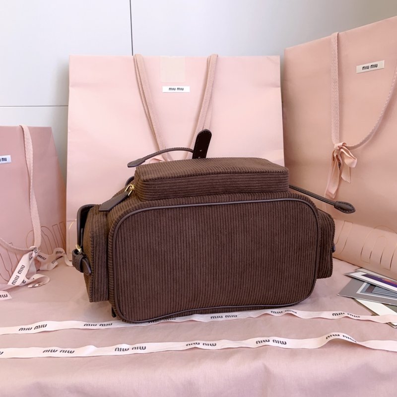 Вельветовый рюкзак женский 29 см фото 4