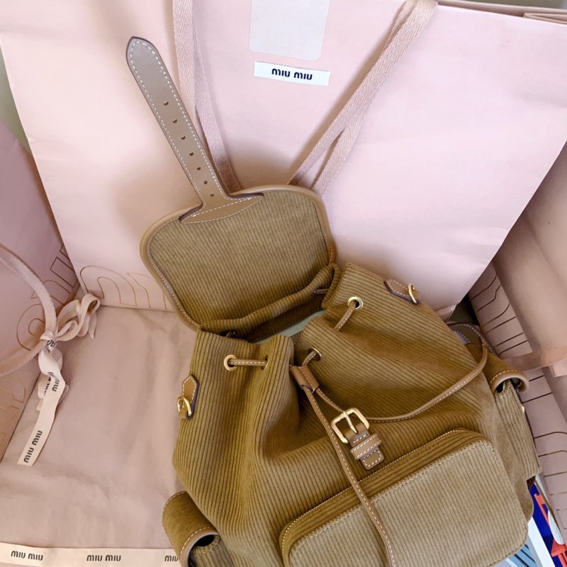 Вельветовый рюкзак женский 29 см фото 8