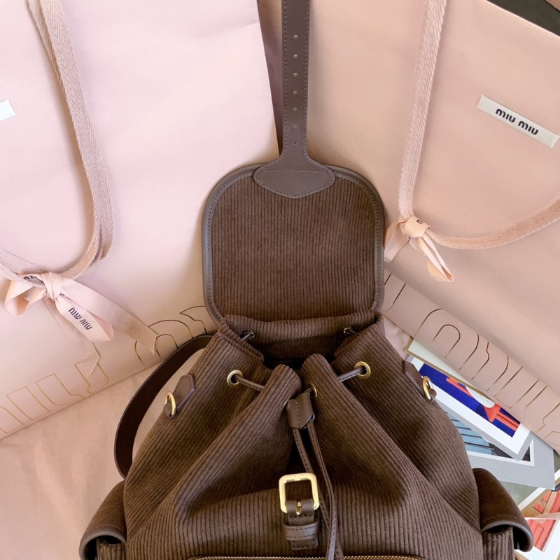 Вельветовый рюкзак женский 29 см фото 8