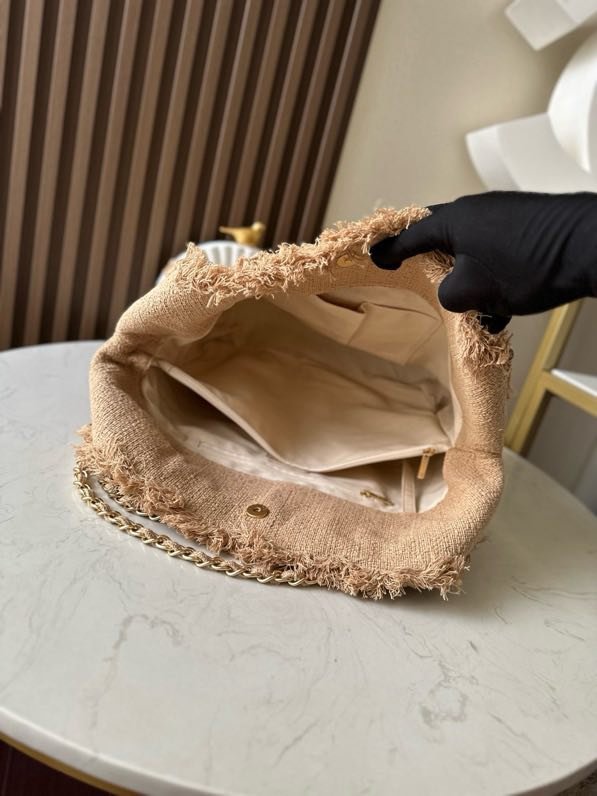 Vintage linen thatch a bag 48 cm фото 2