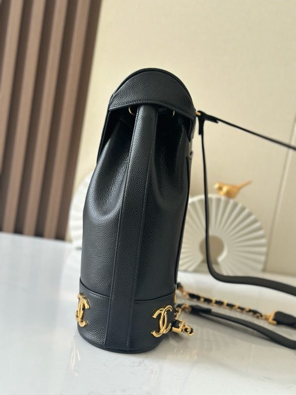 Винтажный кожаный рюкзак Double C 31 см фото 4