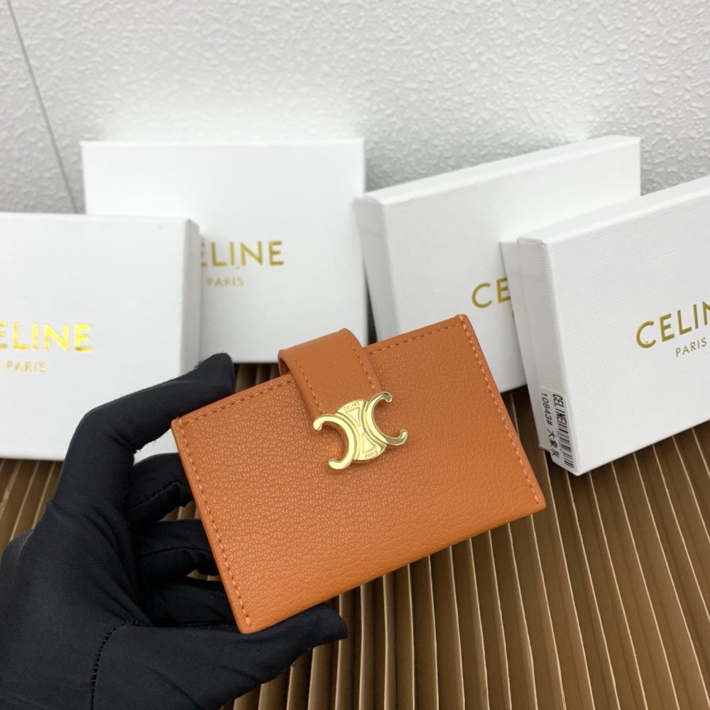 Business card holder ACCORDEON of soft grained cow skin