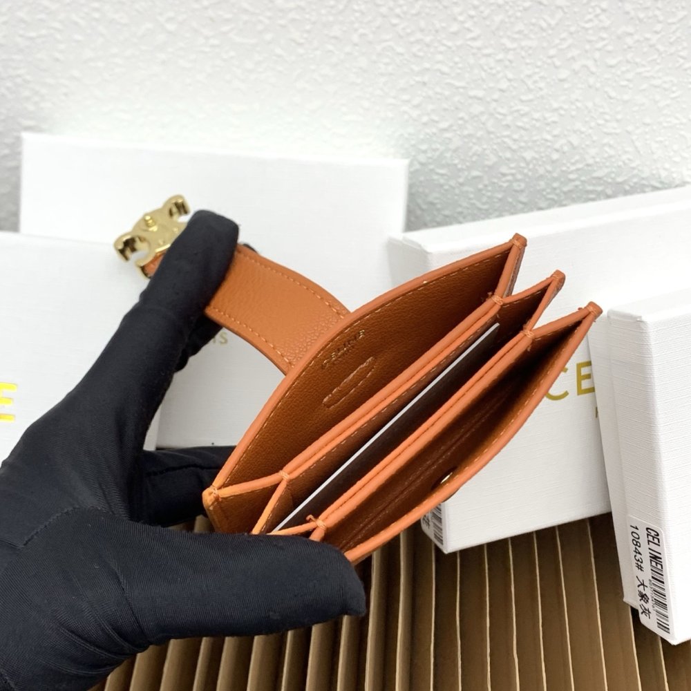 Business card holder ACCORDEON of soft grained cow skin фото 9