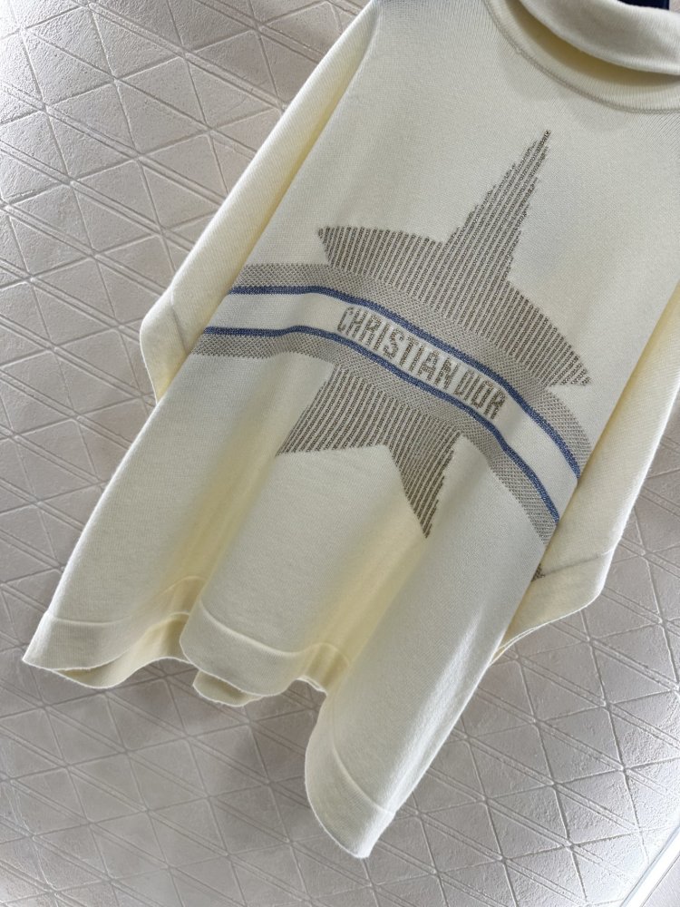 Knitted cape from high collar and lapels фото 6