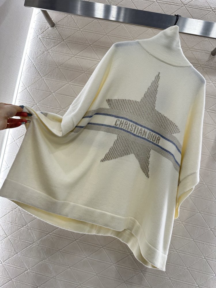 Knitted cape from high collar and lapels фото 7