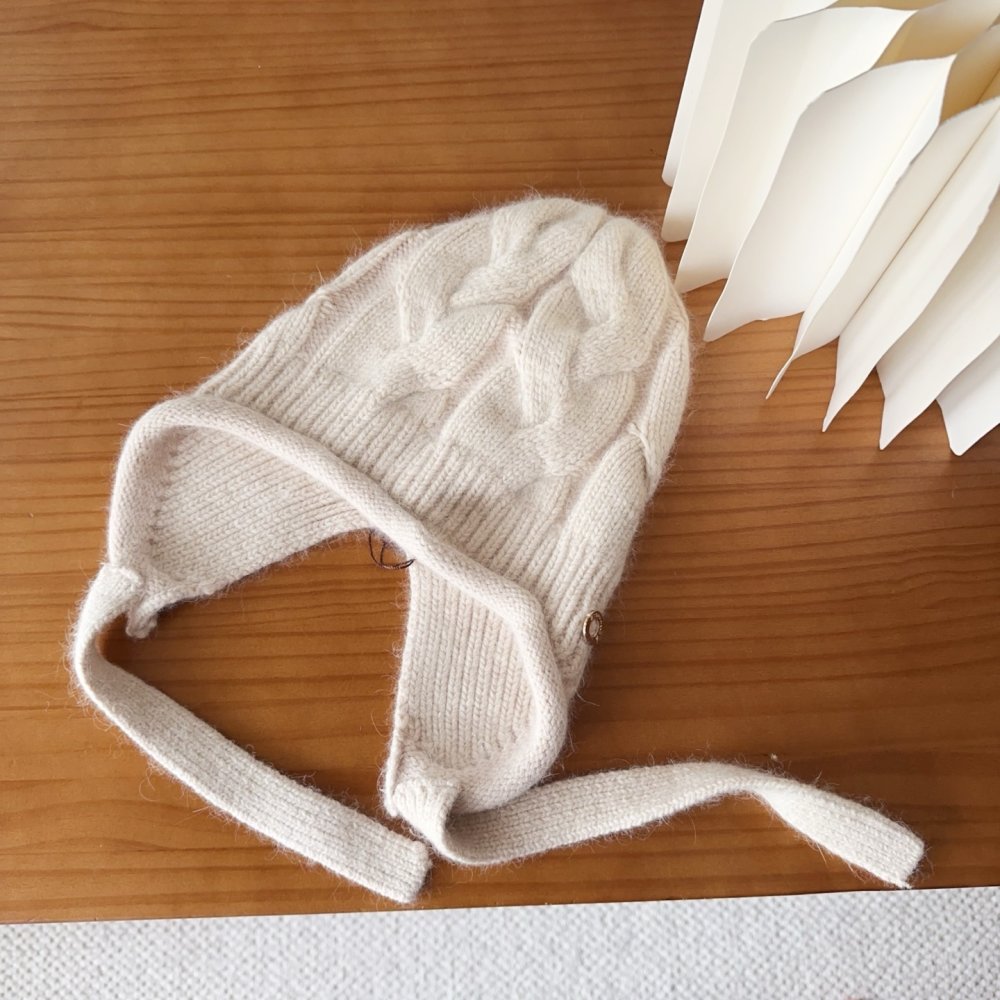 В'язана вовняна шапка фото 2