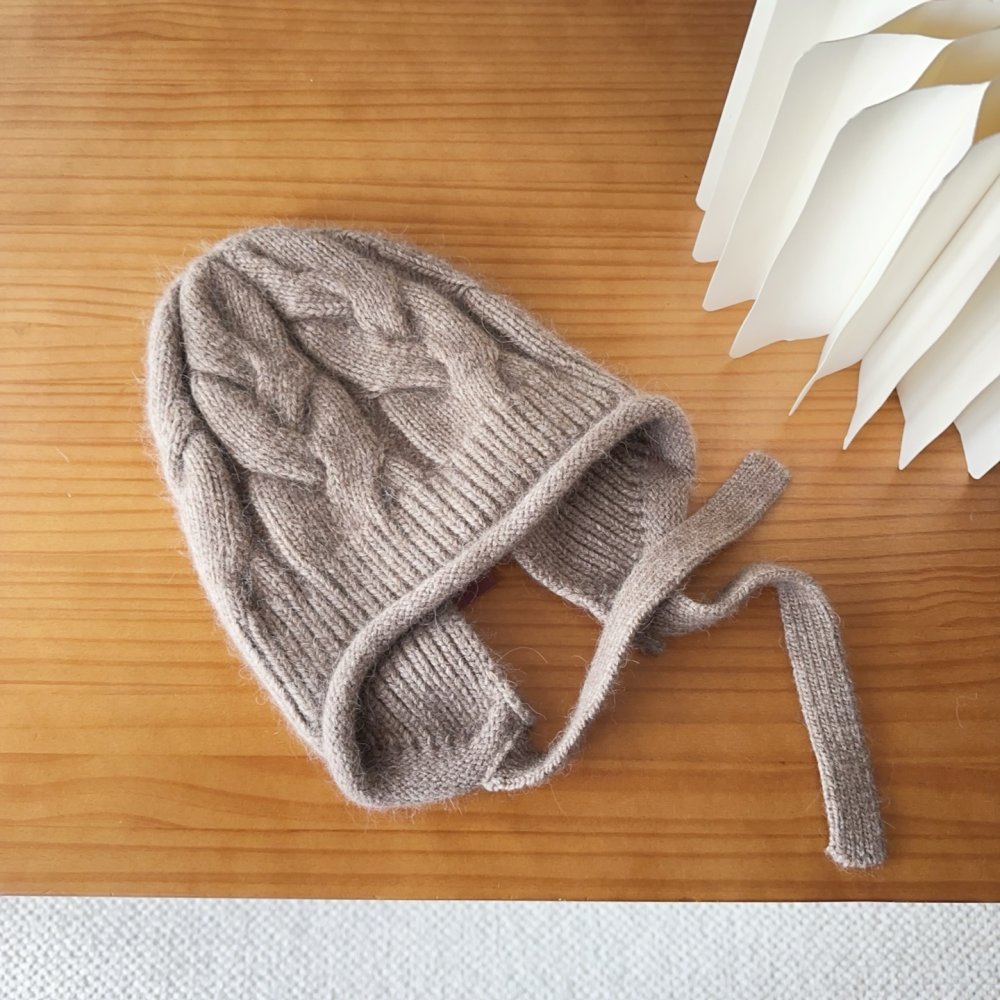 В'язана вовняна шапка фото 6