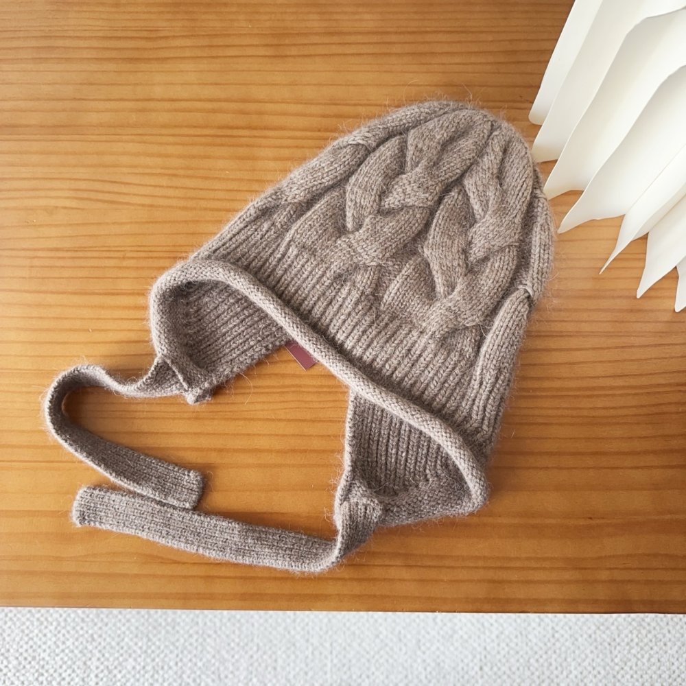 В'язана вовняна шапка фото 7