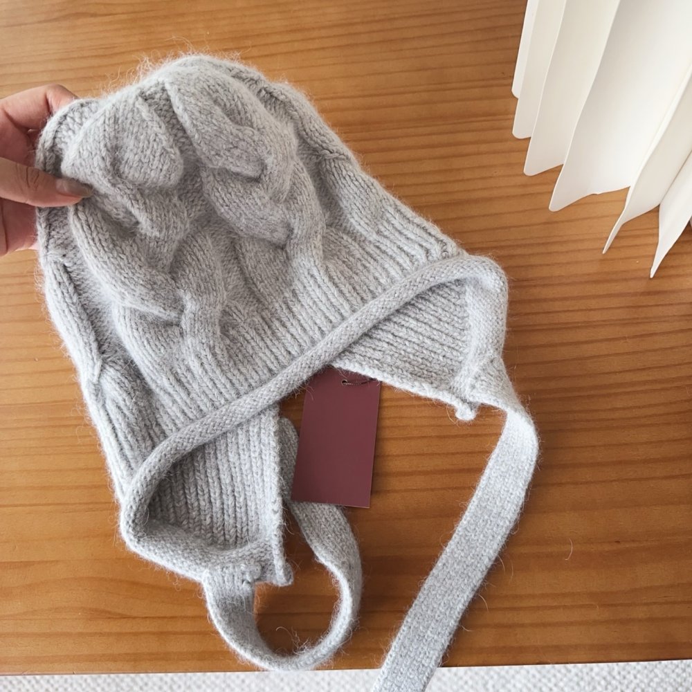 В'язана вовняна шапка фото 7