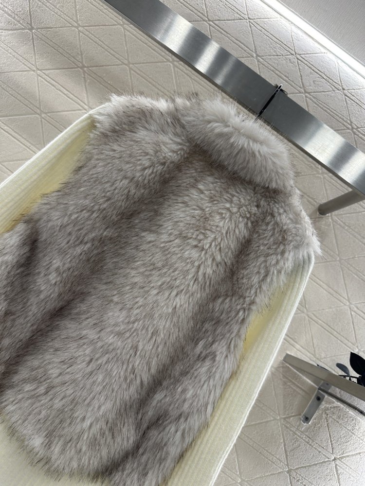 В'язана шуба з коміром в стилі печворк фото 4