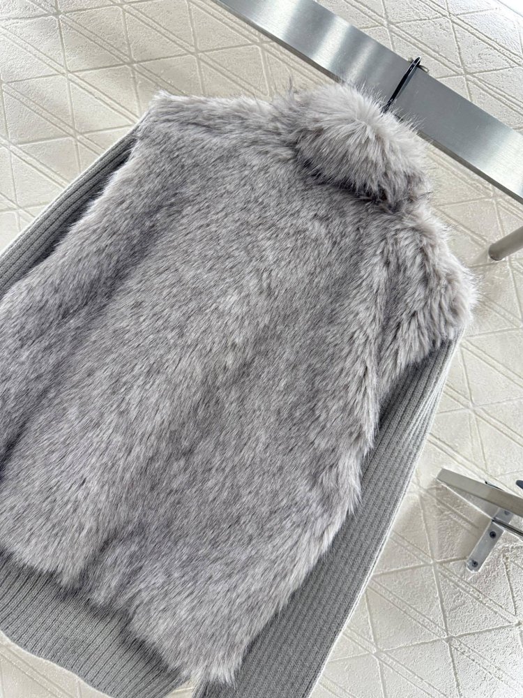 Вязаная шуба с воротником в стиле пэчворк фото 4