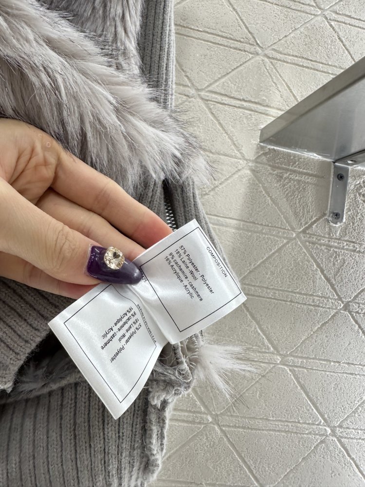 Вязаная шуба с воротником в стиле пэчворк фото 9