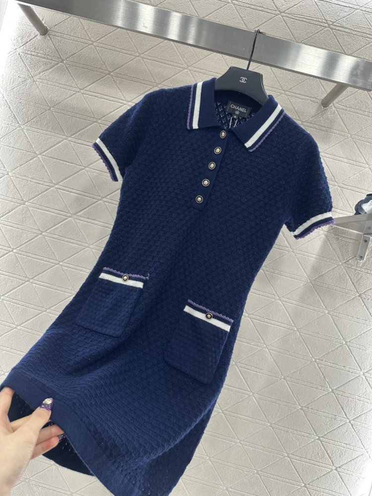 Вязаное dress from collar and short sleeves фото 8