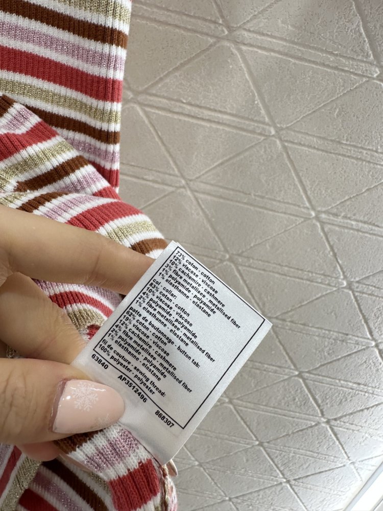 Вязаное платье в полоску с воротником фото 9