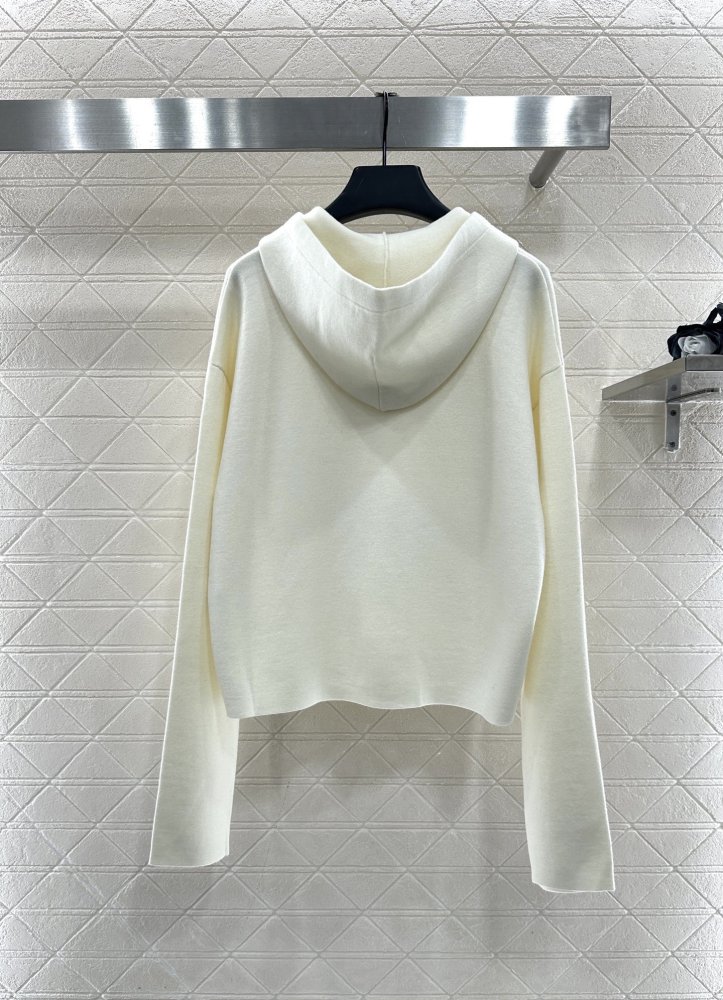 Вязаный кардиган на молнии с капюшоном фото 2