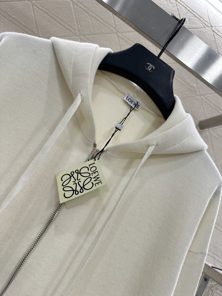 Вязаный кардиган на молнии с капюшоном фото 3