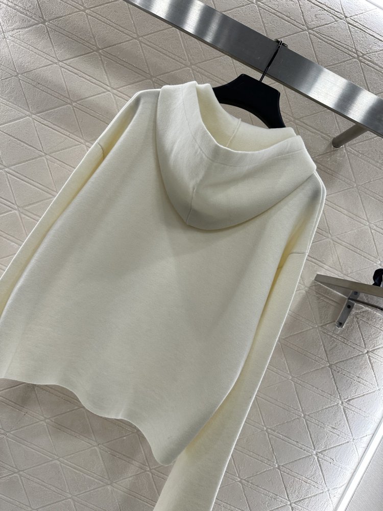 Вязаный кардиган на молнии с капюшоном фото 8