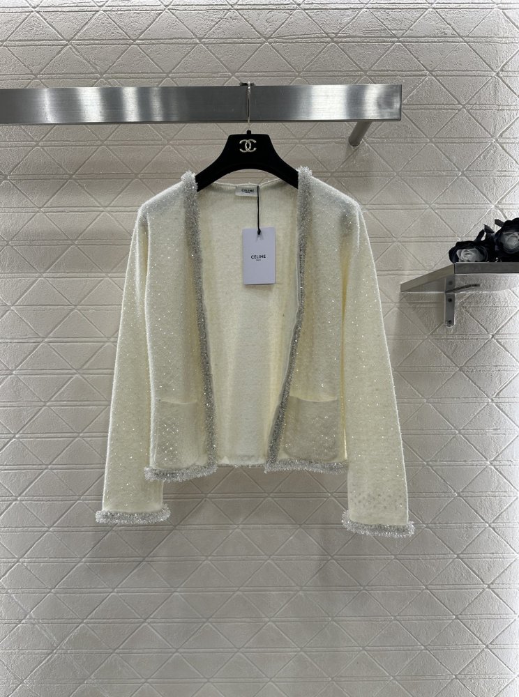 Вязаный кардиган с бисером