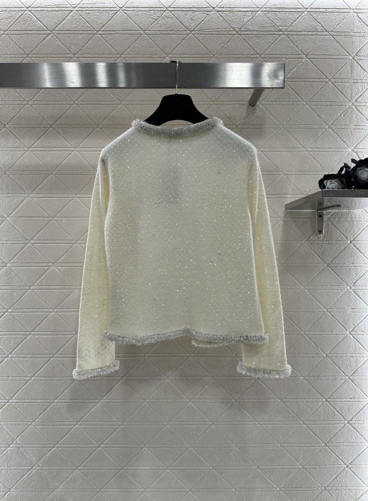 Вязаный кардиган с бисером фото 2