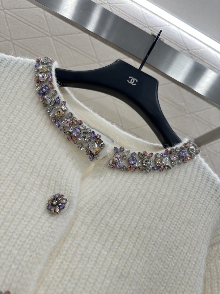 Вязаный кардиган с бисером фото 8