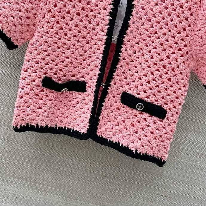 Вязаный кардиган с короткими рукавами фото 2