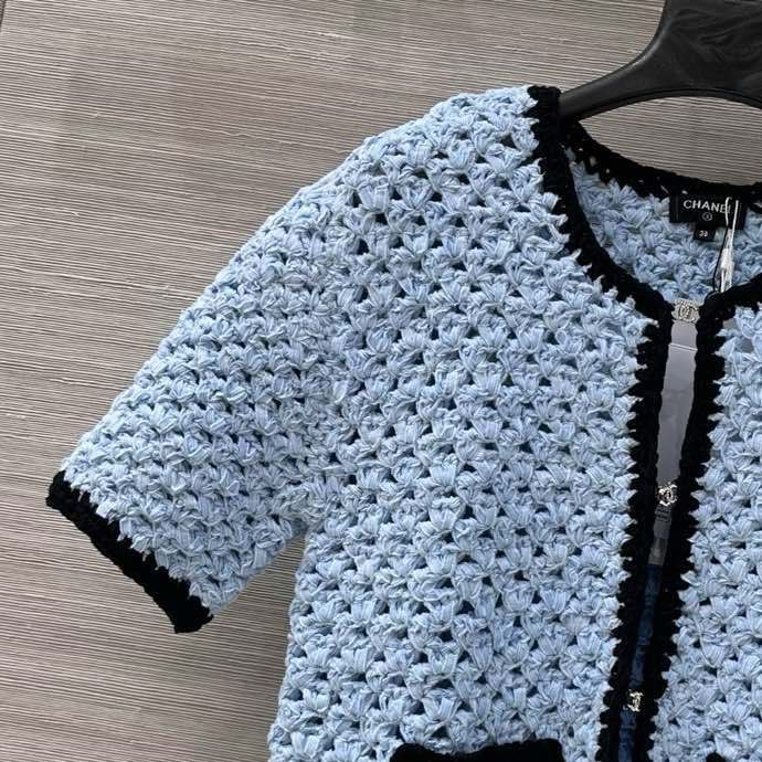 Вязаный кардиган с короткими рукавами фото 3